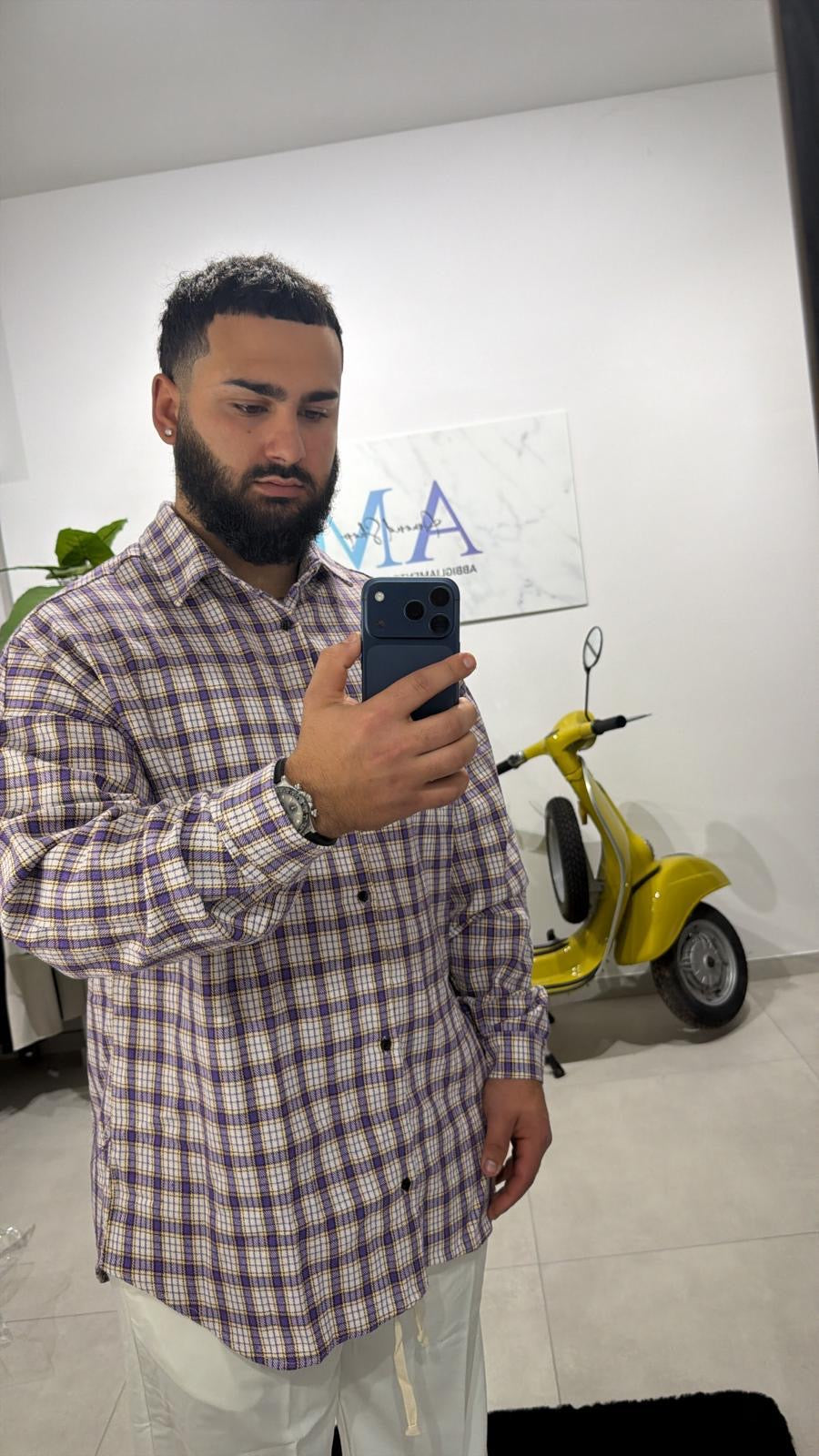 CAMICIA OVER VIOLA