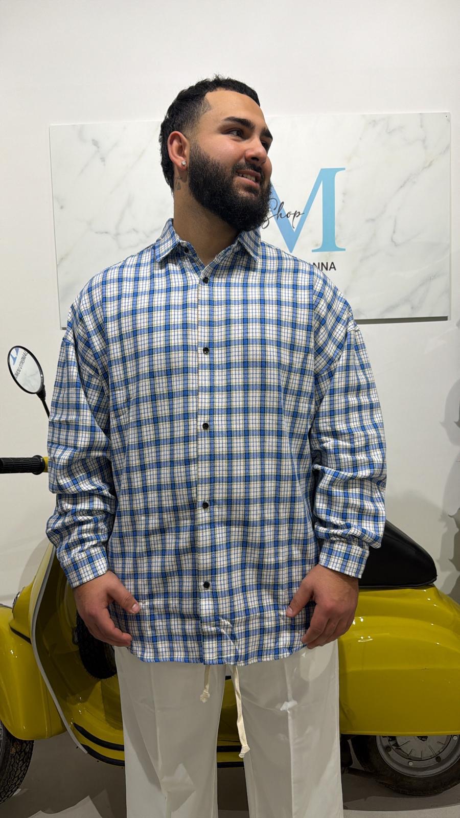 CAMICIA OVER BLU