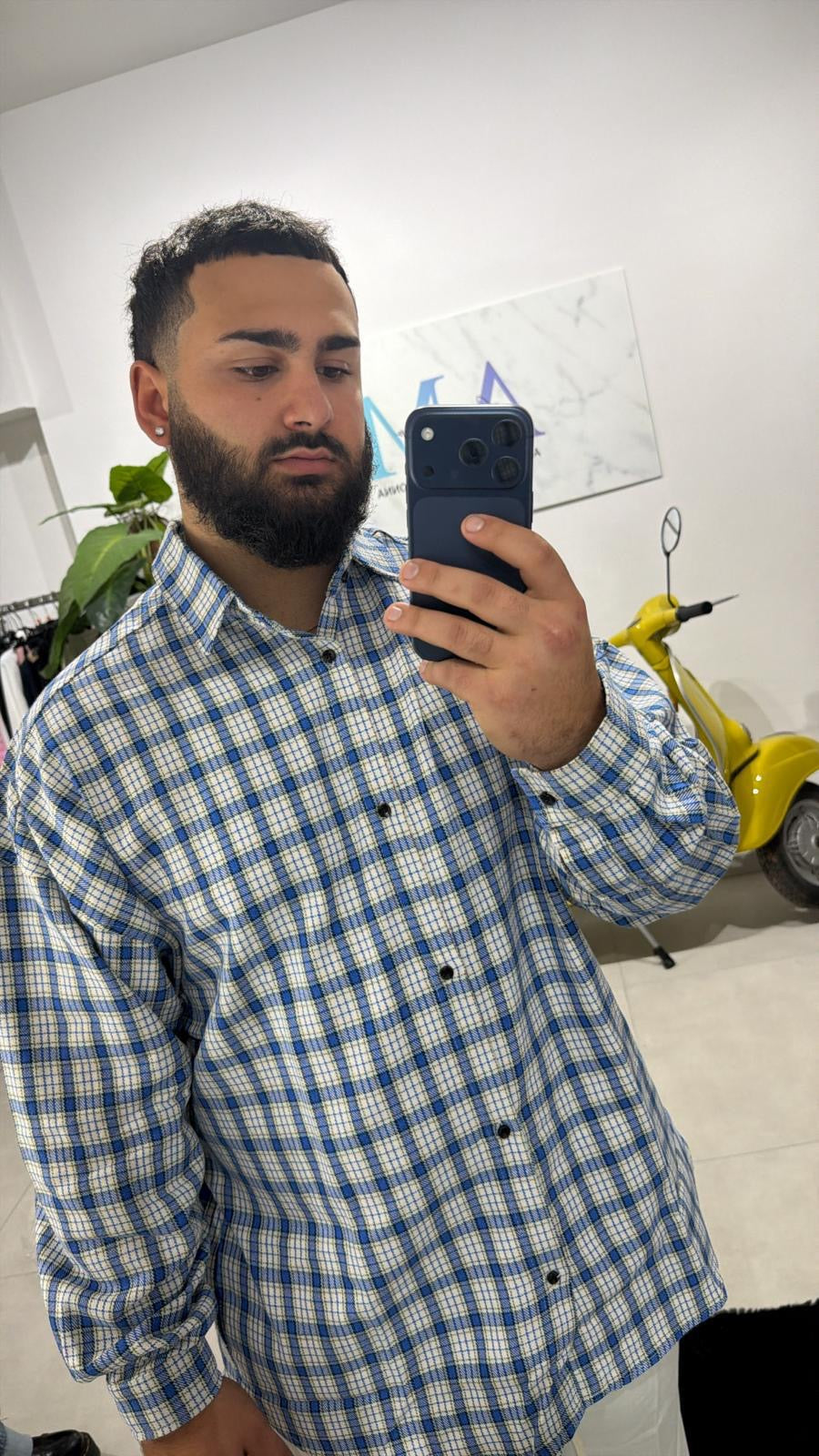 CAMICIA OVER BLU