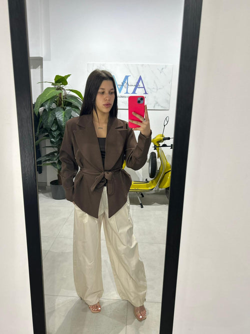 BLAZER A PORTAFOGLIO CON CINTURA