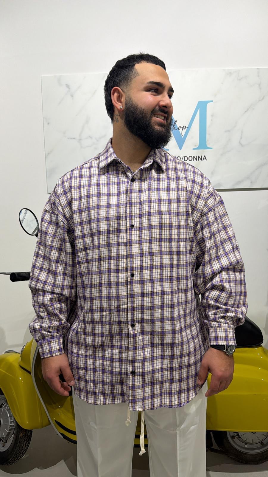 CAMICIA OVER VIOLA