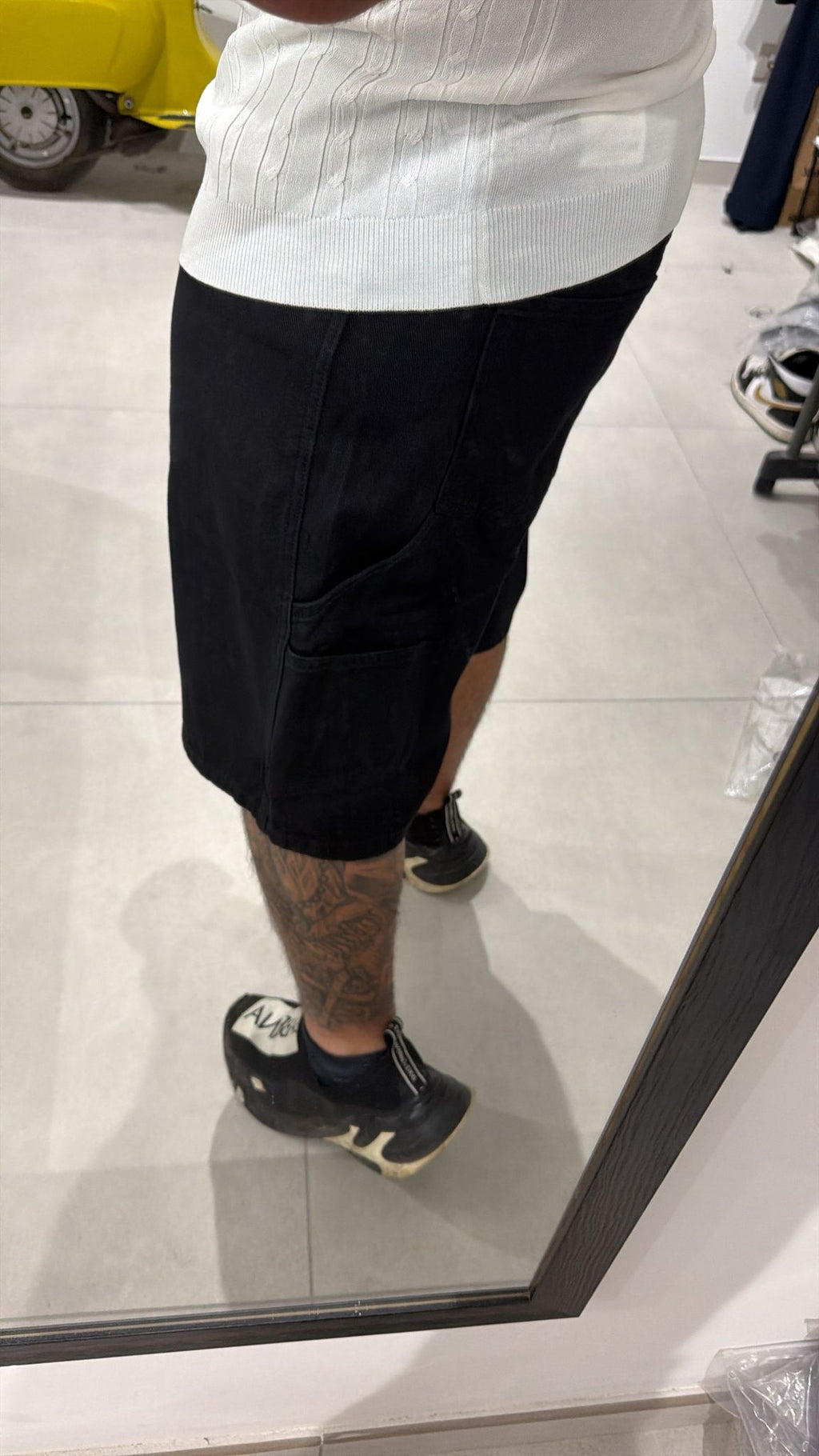 JEANS BERMUDA NERO