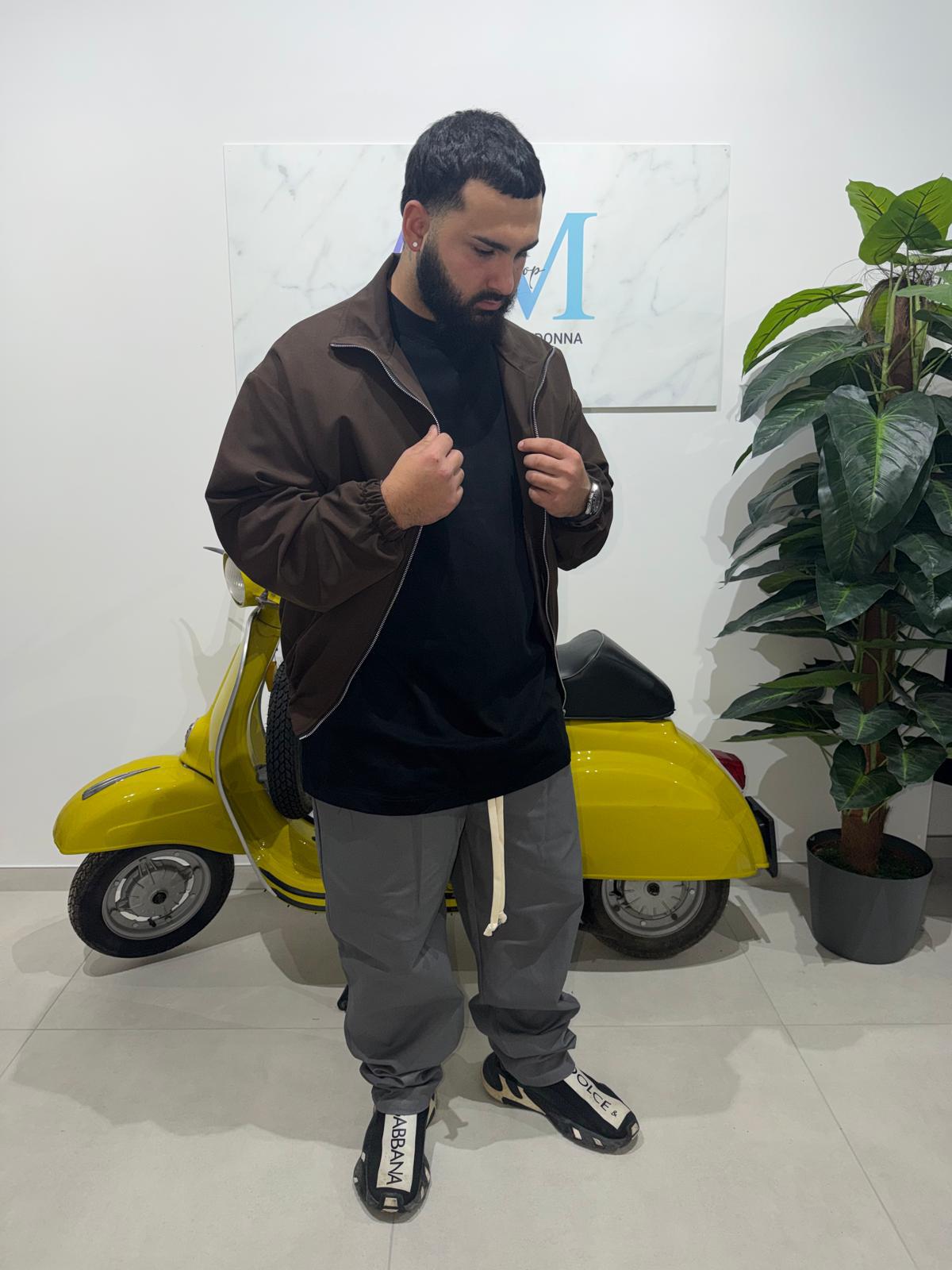 GIACCA BOMBER  MARRONE