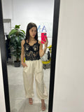 TOP CORSETTO IN PIZZO