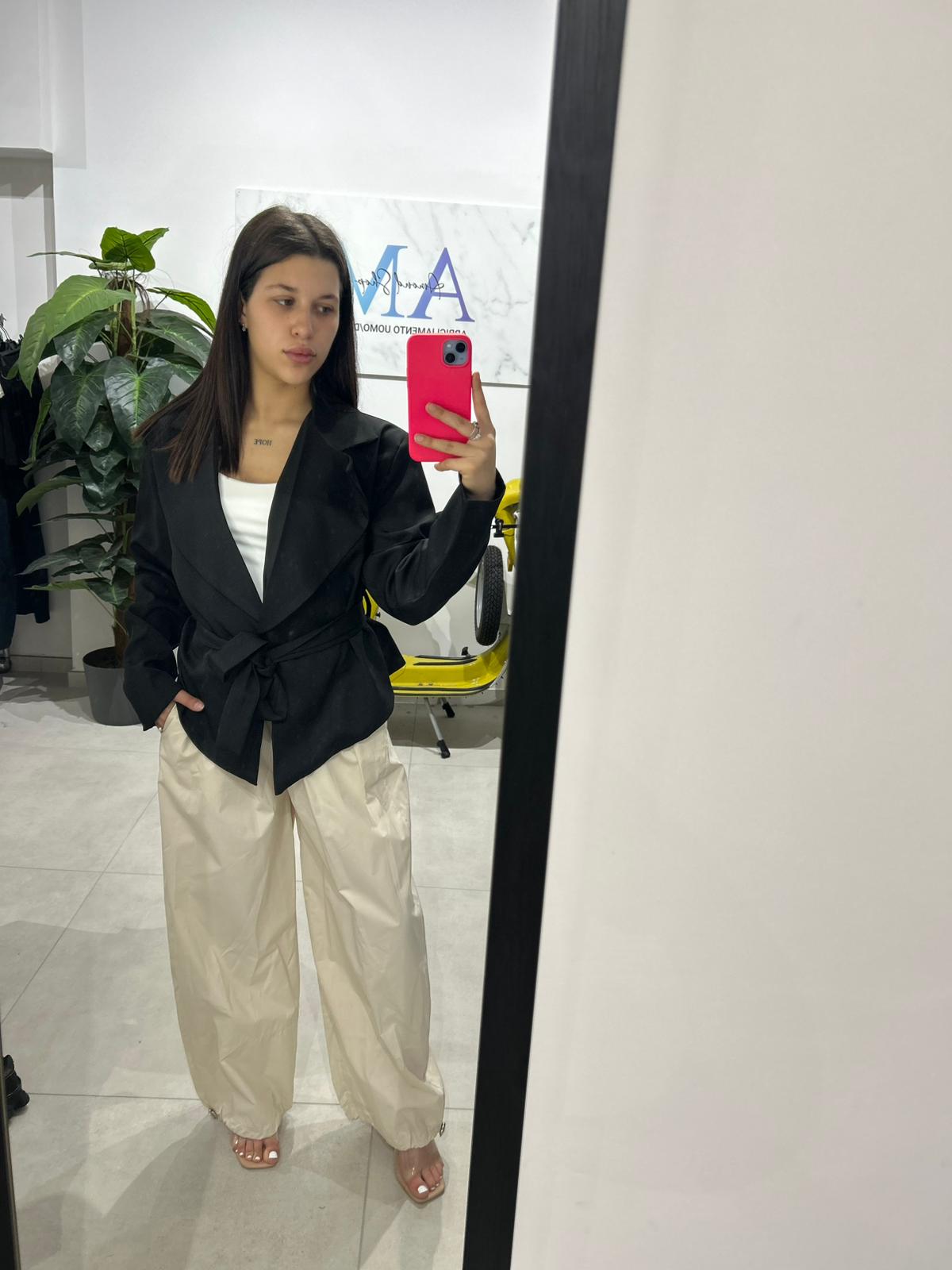 BLAZER A PORTAFOGLIO CON CINTURA